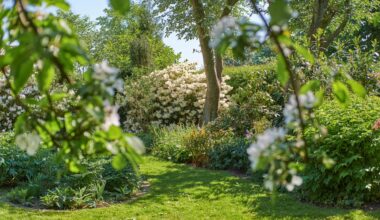 kompozycje brzozy w ogrodzie