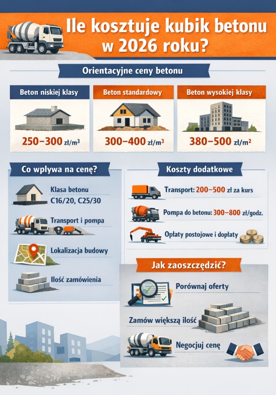 ile kosztuje kubik betonu
