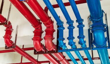 instalacja przesyłowa z rur metalowych